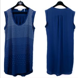 Rebecca Taylor Blue Silver Shift Dress